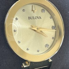 Bulova Marc Anthony Women's Diamond Gold Tone Stainless Quartz Watch 97P164