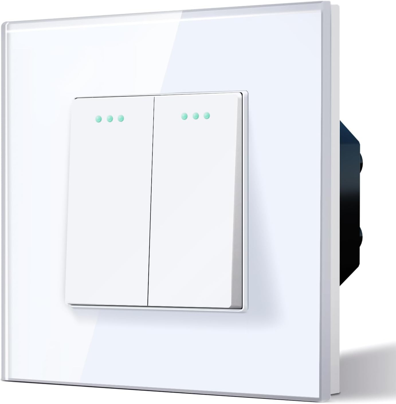 BSEED Electrical Wall Light Switch,Rocker Button wih LED Backlight,10A Toggle O