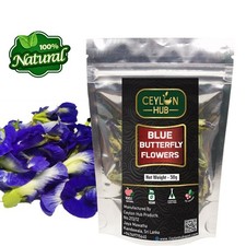 Organic Blue Butterfly Pea Flowers Dried Clitoria Ternatea Herbal Tea 1.7 Oz
