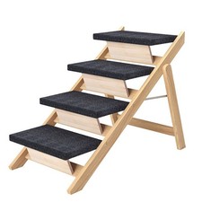 Foldable Outdoor Steps Non-slip Dog Stairs Carpeted Ramp Ladder Fourth Layer 
