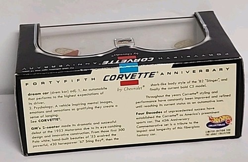 1998 Hot Wheels Corvette Showcase set 1 of 2 Adult Collectible two car set - Picture 5 of 8
