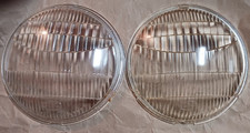 Pair 1935-36 Ford Two Lite Headlight Lens Headlamp Design 7 78 Original Script