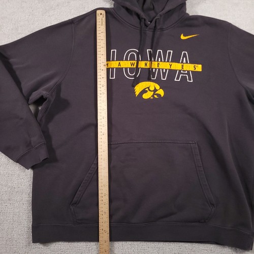 Vintage Iowa Hawkeyes Hoodie Mens XXL Gray Nike Pullover Sweatshirt Casual - Picture 8 of 12