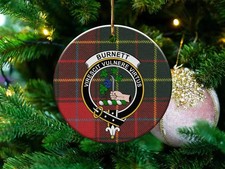 Burnett clan Scottish Tartan Ceramic Ornament
