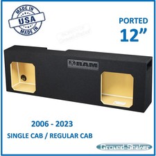 2006-2023 Dodge Ram Single Cab Sub Box 12" Dual Ported Subwoofer Enclosure