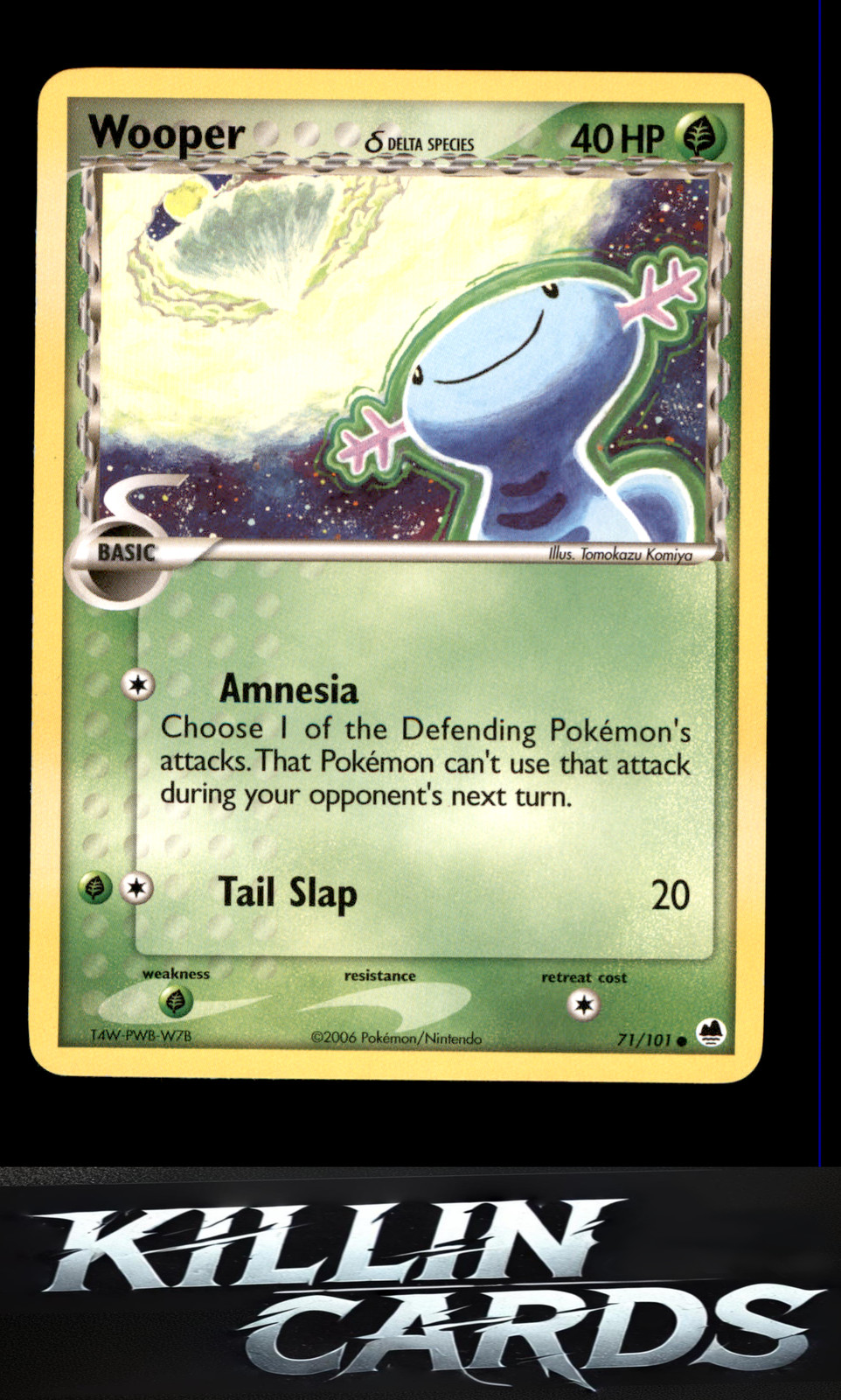 Wooper (Delta Species) 71/101 Pokemon Common Dragon Frontiers Card LP
