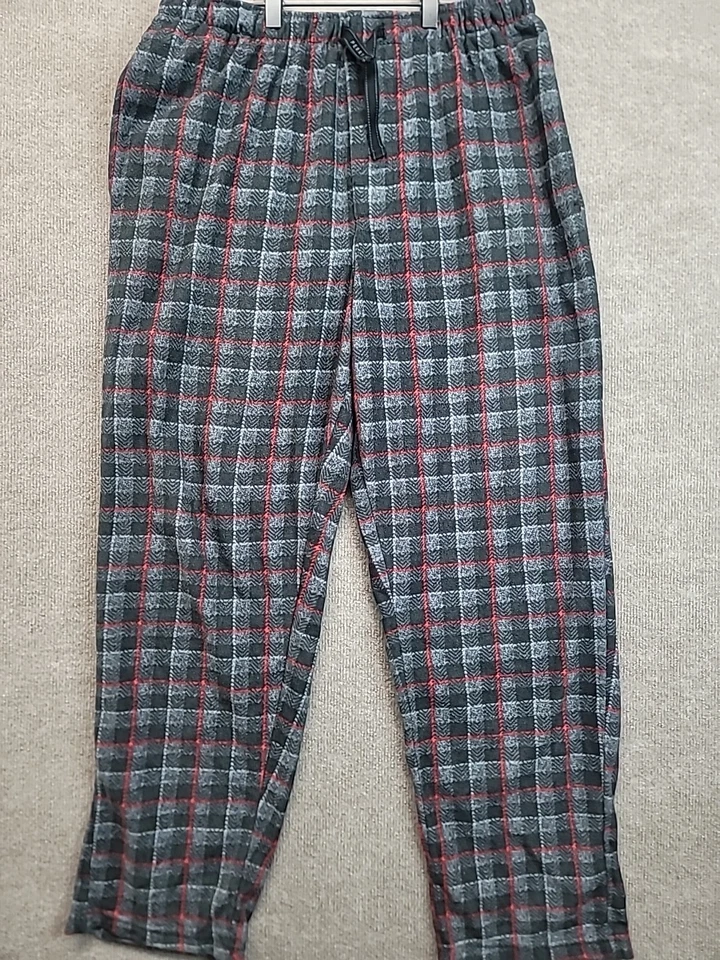 Perry Ellis Para hombres Pijama Salón Rojo Gris Cuadros PJ Pantalones Prendas para dormir Talla L Foto 2 de 4