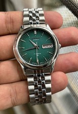 Seiko Automatic 17 Jewels Grain Green Dial Day/Date Japan Men's Watch Cal.6309