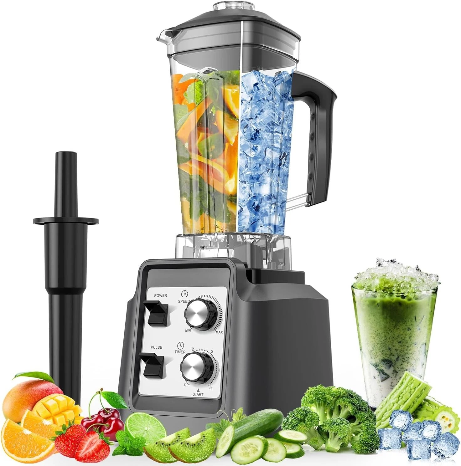 Licuadora 1800W Profesional Industrial Blender Para Batidos Kitchen NEW US