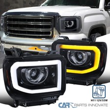 Smoke Projector Headlights Fits 2014-2019 Gmc Sierra 1500 2015-2019 2500hd Led
