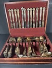 Vintage Godinger Gold Plated Flatware Set Full 98 Pieces with Box.