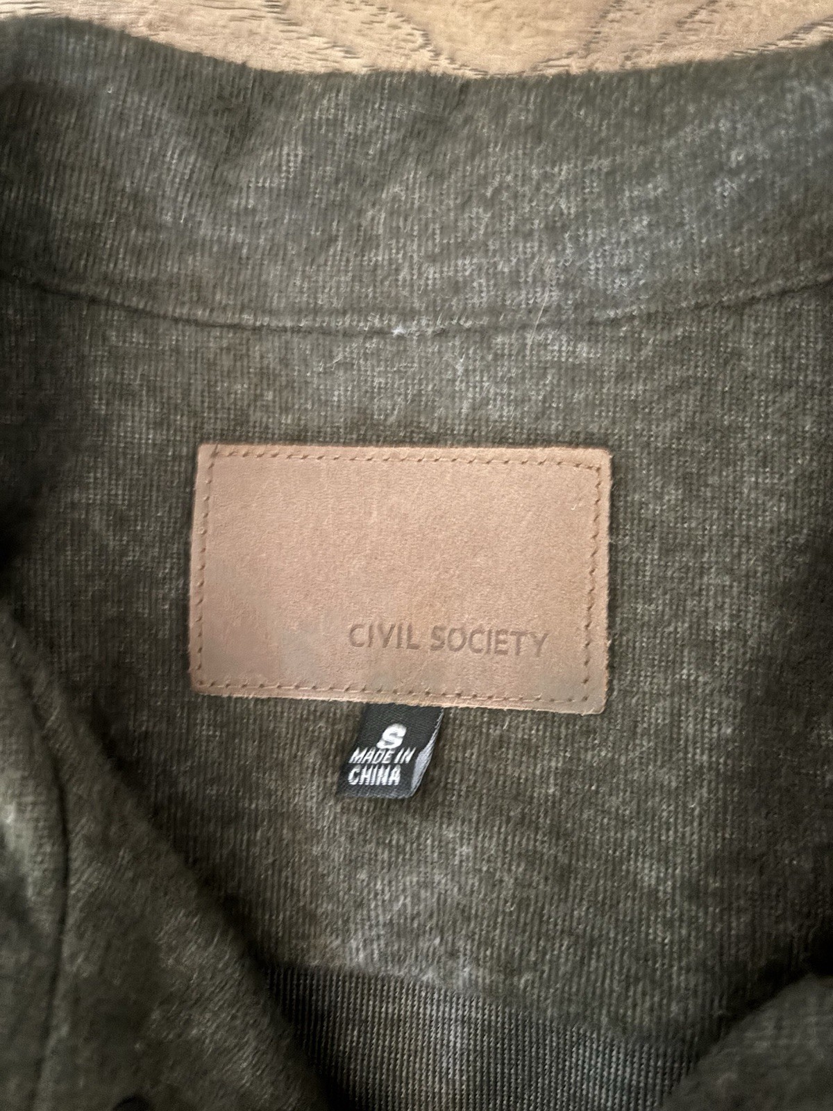 Civil Society Men’s Small S Green Knit Bennett Shirt Jacket Snaps Shacket - second product detail image