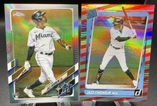2021 TC Refractor RC & Donruss Red/White/Blue Rated Rookie #/2021 Jazz Chisholm