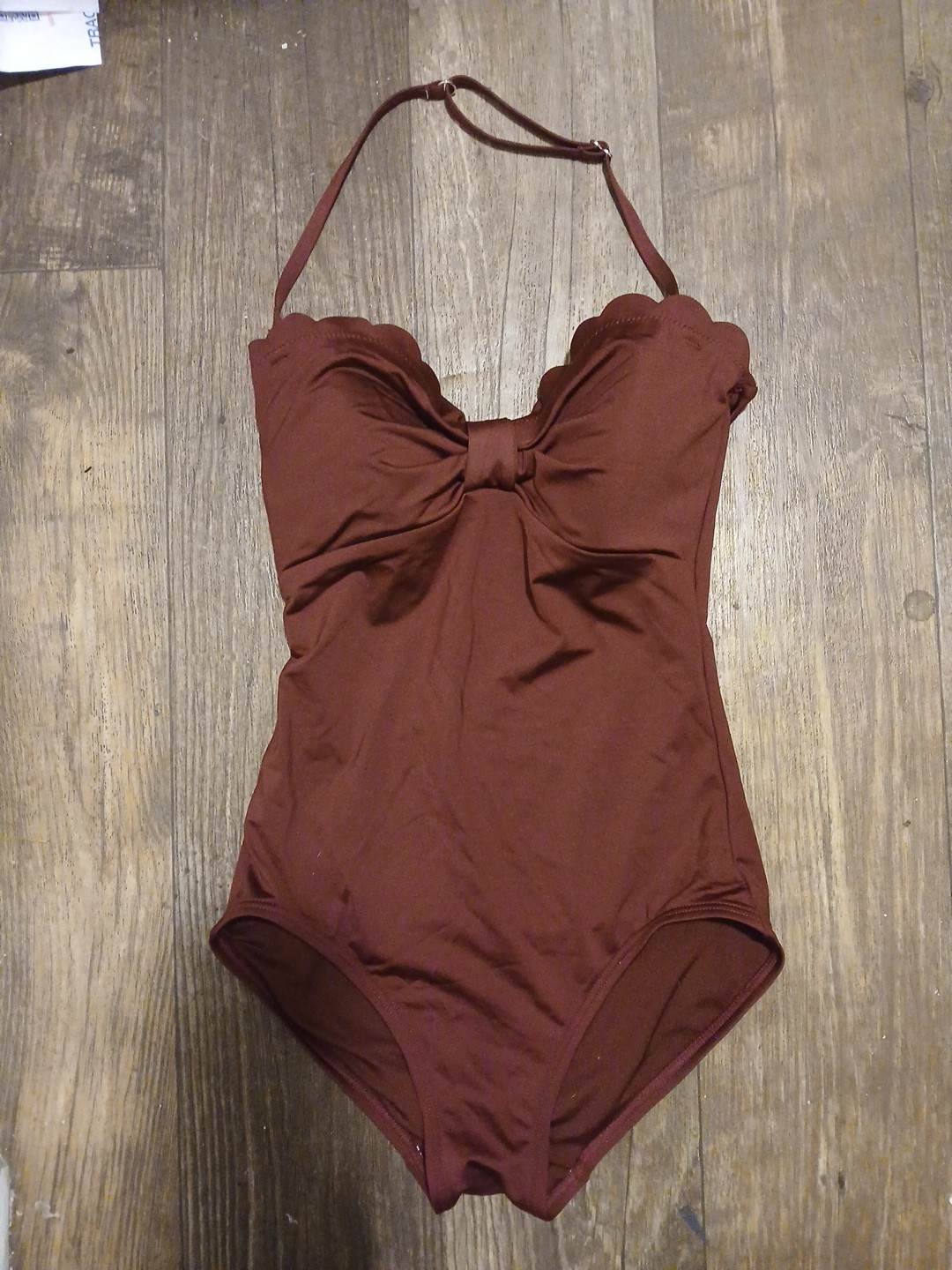 Kate Spade swimsuit one piece womens Small Sumac Red burgundy Sz.XS