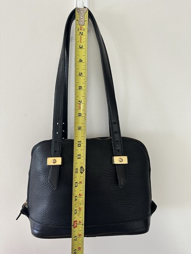De Colección Dooney & Bourke Negro Cúpula Cartera AWL Cuero Bolso de Hombro Cartera Metro Cremallera - Imagen 13 de 22