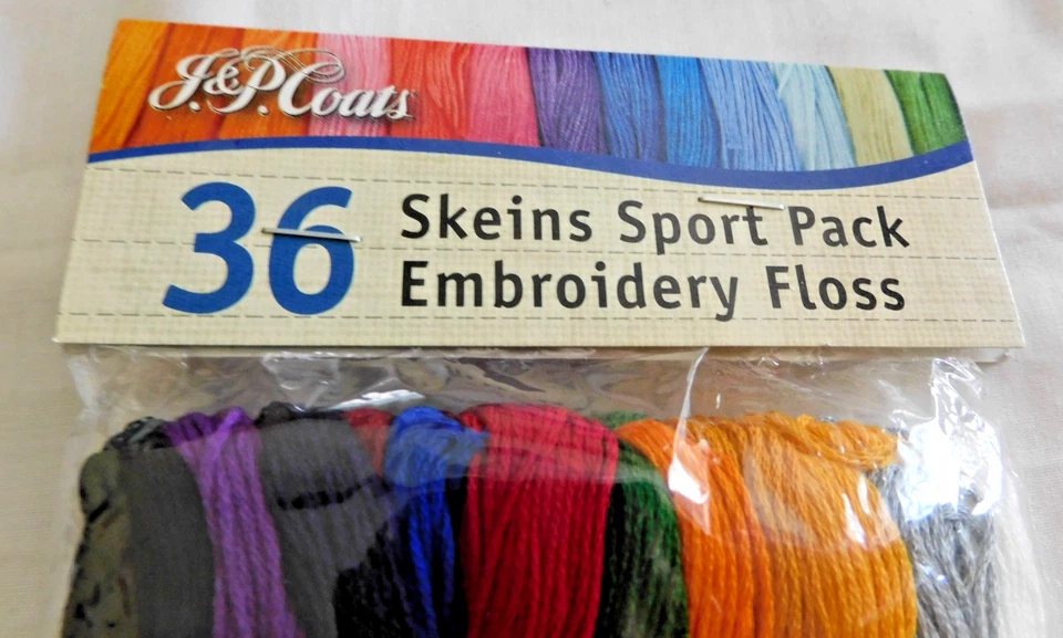 J & P COATS--36 Skeins SPORT Pack Embroidery Floss--6 Strand--100% Cotton - Image 2 of 3