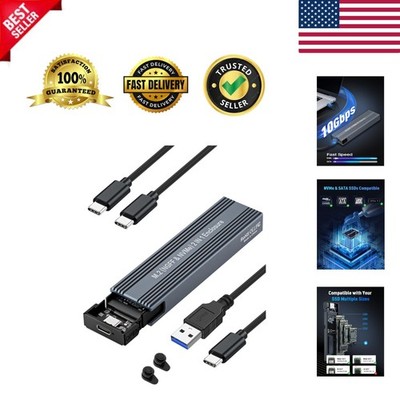 Stylish M.2 NVMe SSD Enclosure with  Aluminum Design - 10Gbps Speed