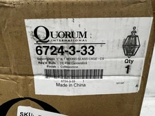 Quorum International 6724-3-3.  3-Light Bound Glass Cage Candelabra Light