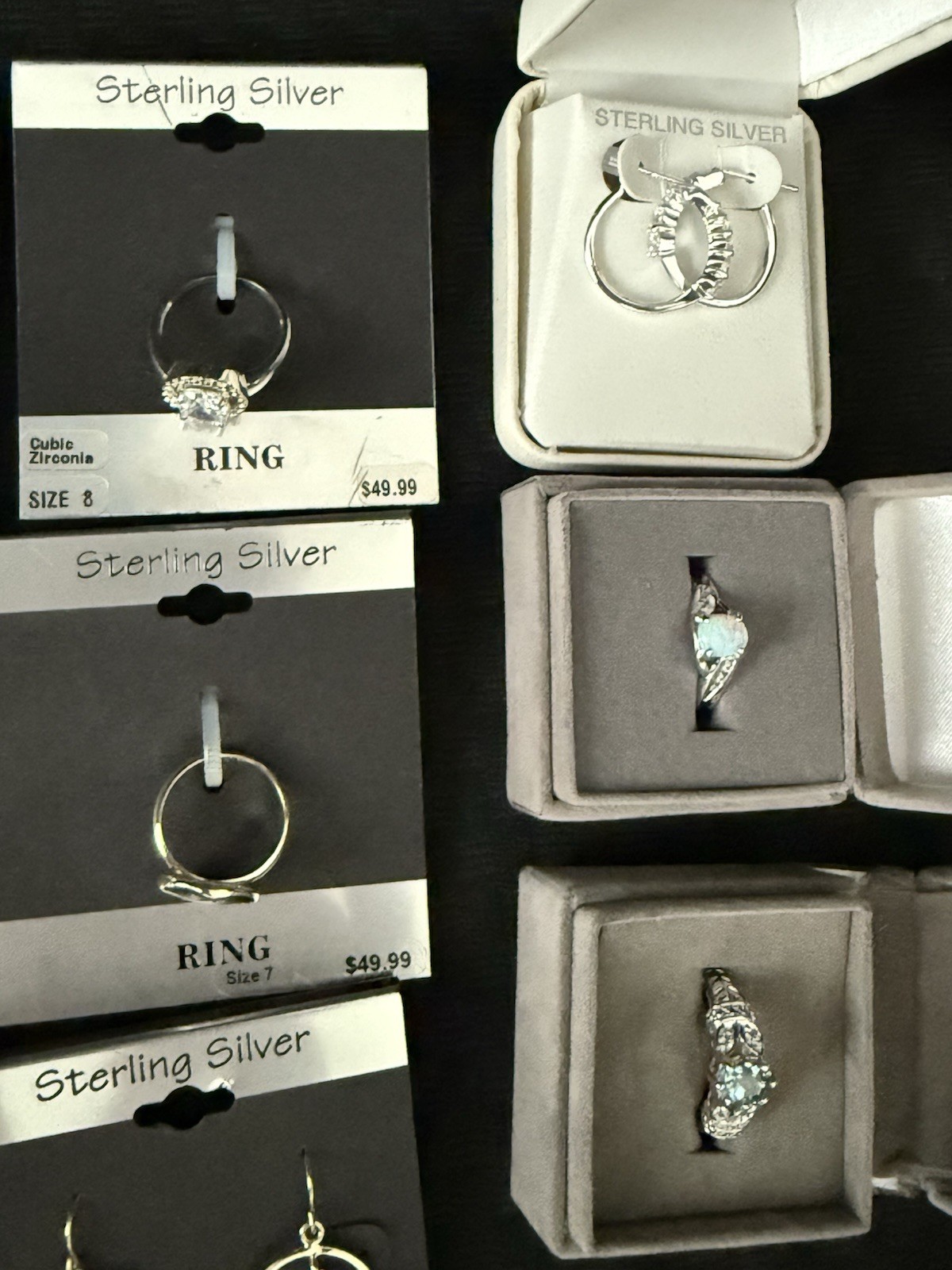 Gold Sterling Silver Ring Interchangeable Gemston… - image 4