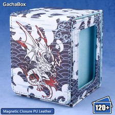 YuGiOh Juego de Cartas Coleccionables Ojos Azules Blanco Dragón Caja para 120+ Tarjetas con Funda Cuero PU