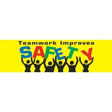 Accuform Mbr870 Safety Banner, Teamwork Improves Safety Make Safety A Team