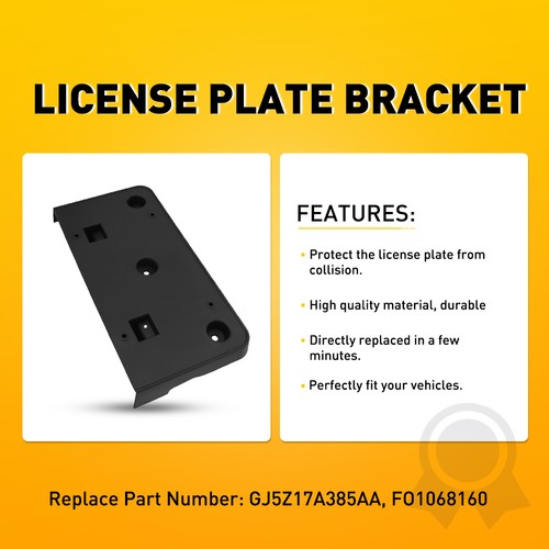 Front Bumper License Plate Bracket Assembly For 2018-19 Ford Escape SEL Plastic - Picture 7 of 22