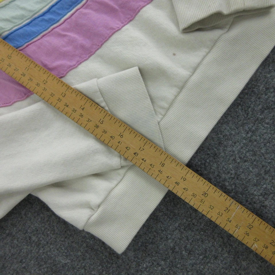 Marine Layer Sweatshirt Womens Small Rainbow Stripe Crewneck Raglan Pullover - Image 3 of 4