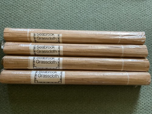 SEABROOK GRASSCLOTH WALLPAPER LOT OF (4) ROLLS Pattern GR309 - 72 Sq Ft Each