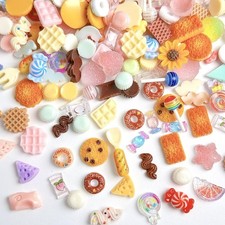Slime Charms Food Cute Set - Mixed Lot Assorted 10mm to 25mm, Colorful-4