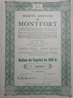 Sociéte Anonyme de Montfort - Historical Stock Security Belgium 1944