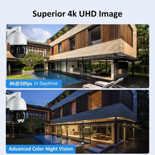 36X Zoom PTZ POE Camera Outdoor, Auto Tracking 4K ONVIF IP Wired Camera, Pers... - Picture 6 of 7