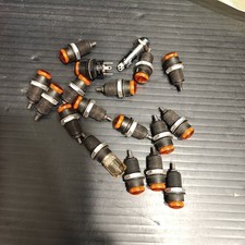 Vintage Marco Press-to-test Panel Indicator Light Mixed Lot 18 Amber Untested Vintage Marco Press-to-test Panel Indicator Light Mixed Lot 18 Amber Untested