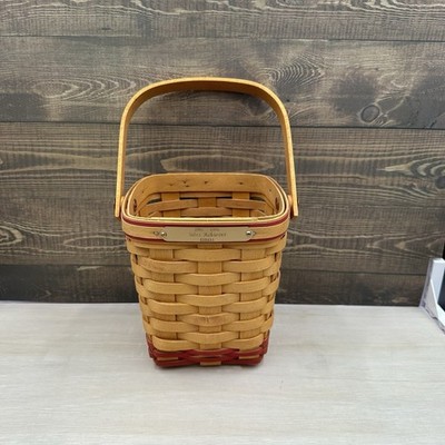2002 Longaberger Swing Handle Sales Achiever Basket in Red