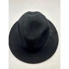 Black Lite Felt Packable Water Repellent Fedora Hat XLarge Made in USA