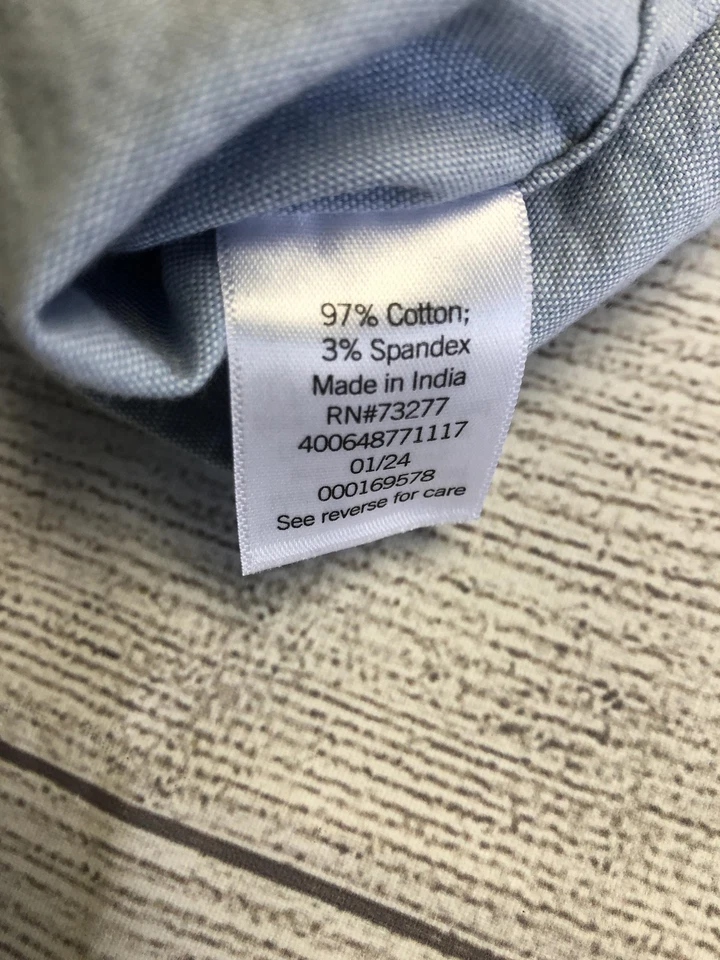 Camisa Sonoma Goods For Life Para Hombres 2XB Azul Con Botones Manga Larga Bolsillo Elástico Foto 4 de 4