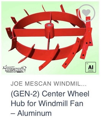 Joe Mescan Center Hub For Wind Mill Fan 