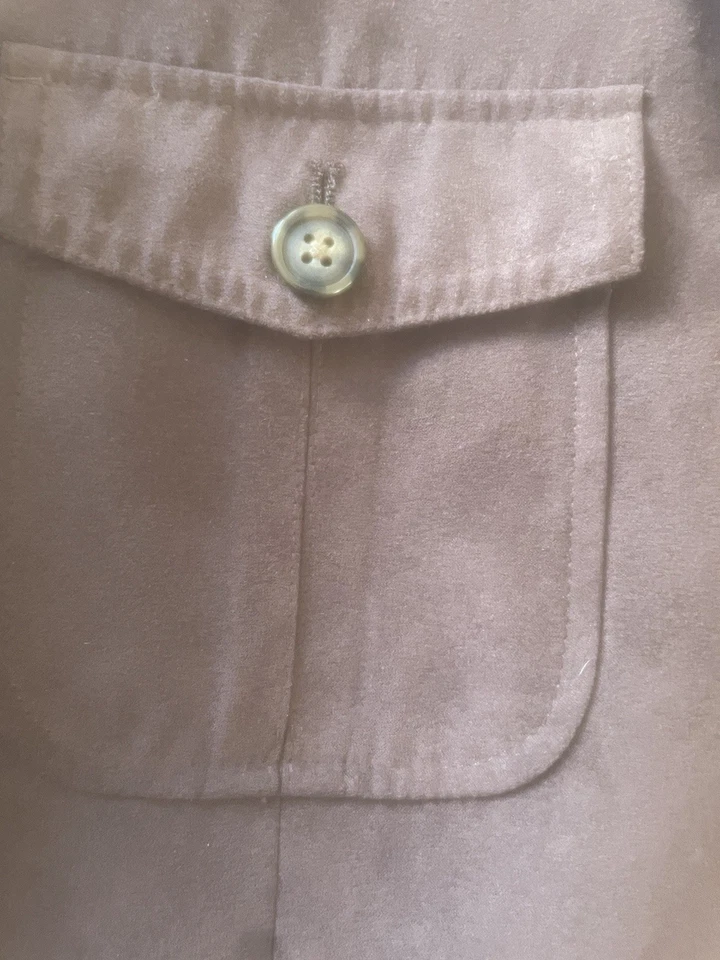 Mens PERRY ELLIS Charcoal 4 Button 4 Pocket Sport Coat Jacket 44R - Image 3 of 4