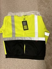 NWT high Visibility Safety Apparel Zip Up Hoody
