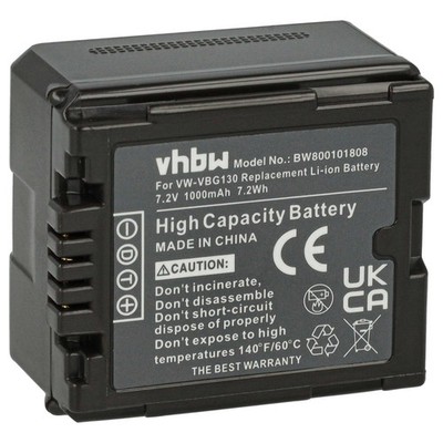 Akku für Panasonic HDC-SD600 HDC-SD300 HDC-SD200 HDC-SD100 HDC-SD20 1000mAh 7,2V
