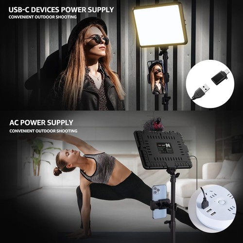 2-Pack LED Video Light Kit, Studio Light, 2800-6500K Dimmable Photography Lig... - Picture 6 of 8