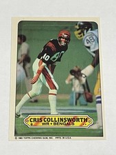 1983 Topps Football Sticker #8 - Cris Collinsworth - Cincinnati Bengals