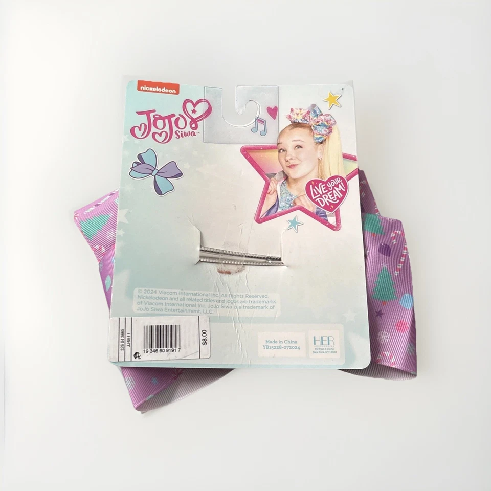 Arco de Navidad púrpura Nickelodeon Jojo Siwa bastones de caramelo árbol Jojo arco Foto 4 de 4