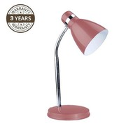 Domoletti Tischlampe Metall Pink Silber E27 40W 37Cm Modern Mit Schalter