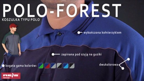 POLO-FOREST WORK T-SHIRT POLO GRIGIO MARINO - S REIS - Foto 4 di 4