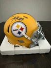 Pittsburgh Steelers Alex Highsmith Yellow Mini Size Signed Helmet With COA