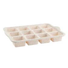 Silicone Brownie Pan, 12-Cavity, 10x14-inch Rectangle Pan, Multicolor Confetti