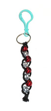 Basketball  Soccer Balls Keychain Beads Fob Key Ring Bag Backpack Clip