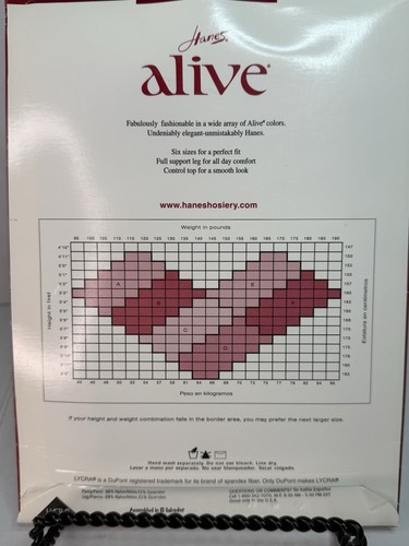 Hanes 810 Alive Full Support Control Top Pantyhose - Picture 3 of 4