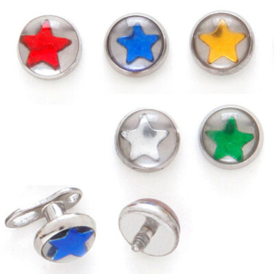 Dermal Anker Aufsatz Stern Star 5 mm Anchor Head Aufsatzkugel 1,2 mm