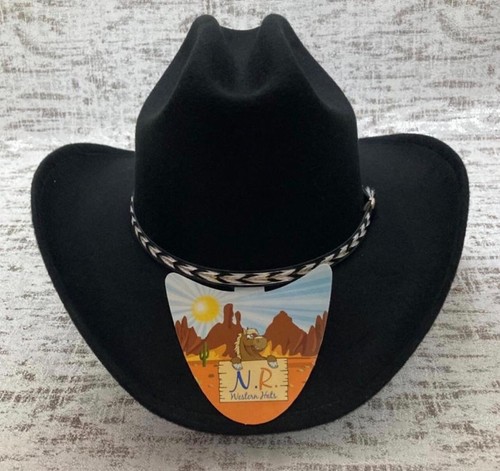 KIDS BLACK WESTERN HAT COWBOY RODEO KIDS HAT, SOMBRERO VAQUERO TEXANA, Kids Hat - Picture 2 of 12